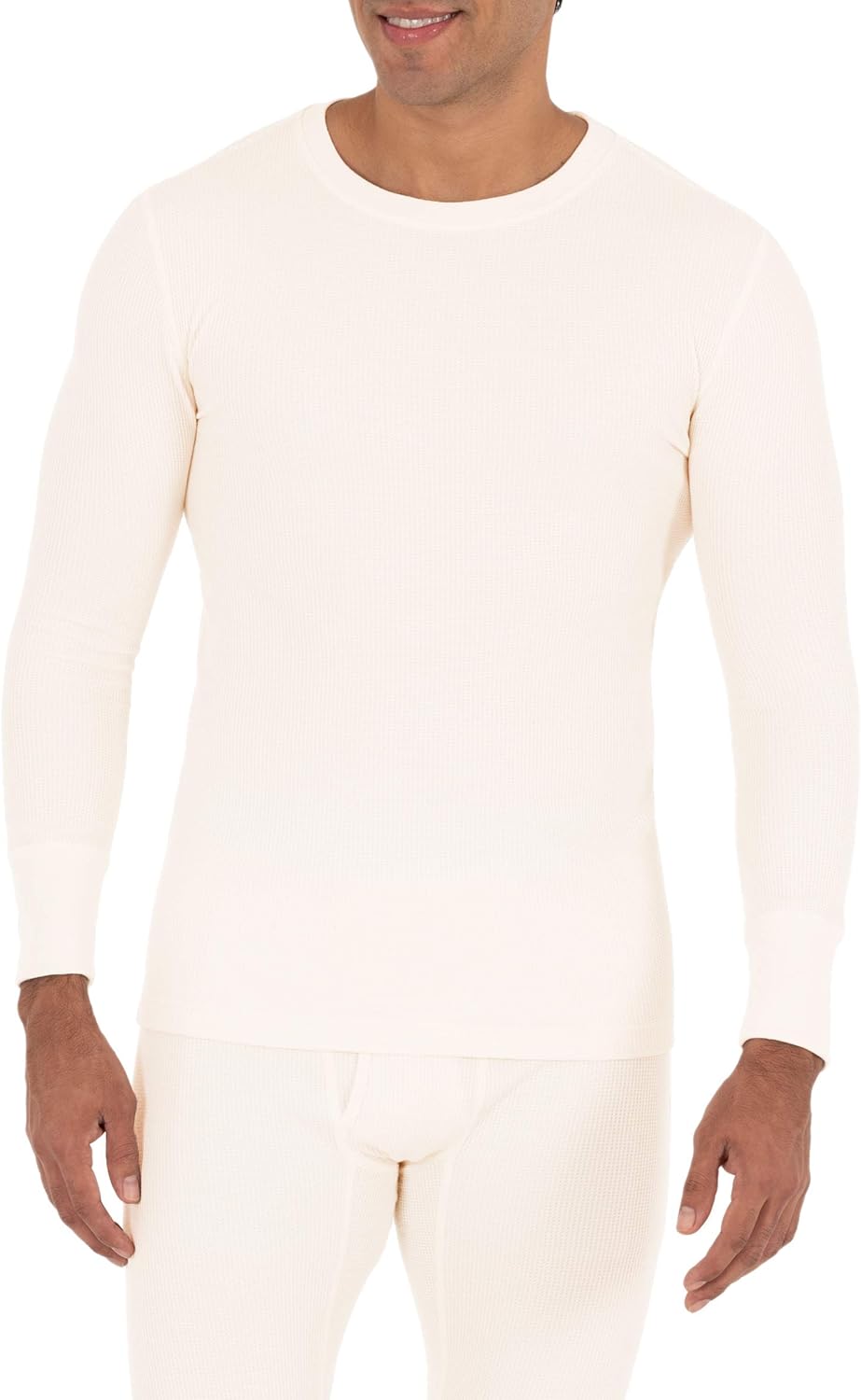 Men's Recycled Waffle Thermal Underwear Crew Top (1 and 2 Packs)