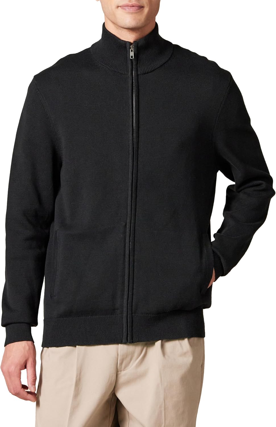 Men's Full-Zip Cotton Sweater